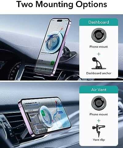 Automobilinis laikiklis ESR HaloLock Magnetic (pilkas)