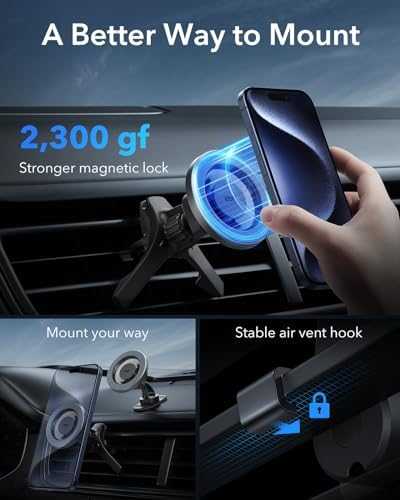 Automobilinis laikiklis ESR HaloLock Magnetic (pilkas)