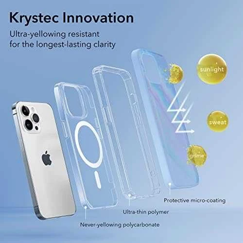 Amio Dėklas ESR Krystec Clear, skirtas iPhone 14 Plus, Magsafe (skaidrus)
