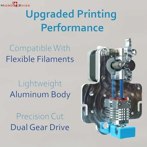 Microswiss Micro Swiss Direct Drive ekstruderis, skirtas Creality Ender 5 su hotend