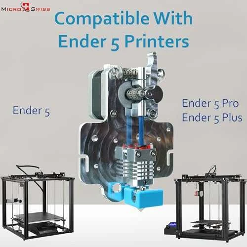 Micro Swiss ekstruderis su Ender 5 suderinamumo informacija