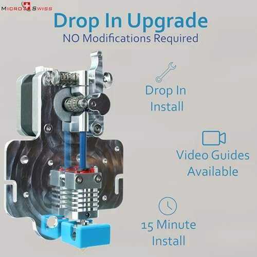 Microswiss Micro Swiss Direct Drive ekstruderis, skirtas Creality Ender 5 su hotend