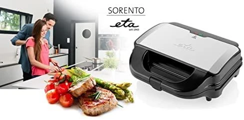 Sumuštinių keptuvė ETA Sorento ETA315190010 | 900 W | 4 kepimo formos | Nerūdijantis plienas | Juodos spalvos