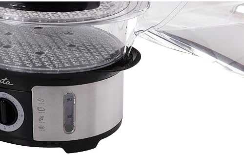 Garų puodas ETA Garinė viryklė ETA013490000 Juodas/ nerūdijantis plienas, 1000 W, Talpa 12,25 L, Krepšelių skaičius 3