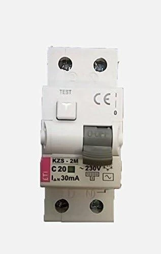 Eti-Polam Liekamosios srovės pertraukiklis KZS-2M 2P 20A C 0.03A tipas AC - 002173125