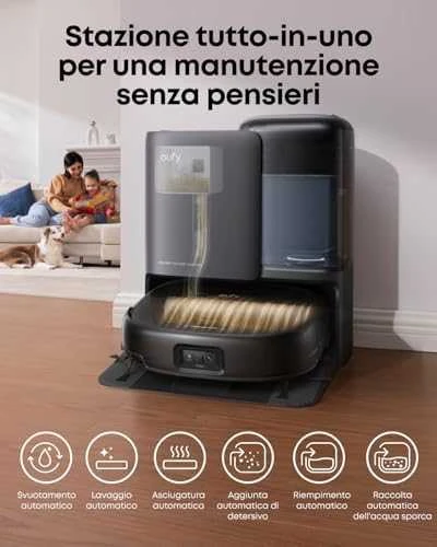 Dulkių siurblys-robotas Eufy Omni E25, Juodas