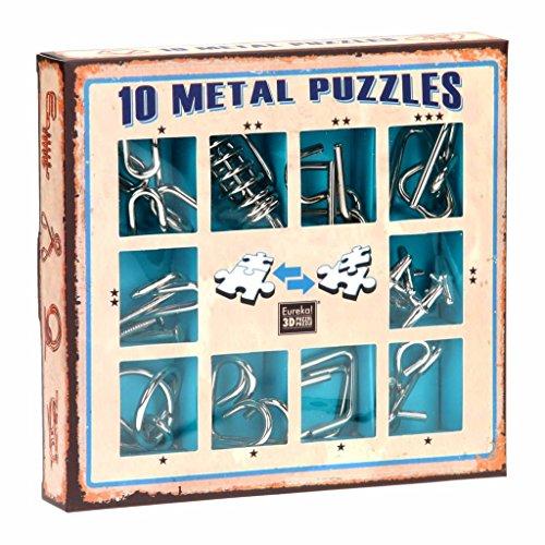 G3 Eureka Bvba Eureka! 10 Metal Puzzles - Mėlyna Set