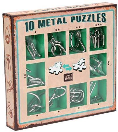 G3 Eureka Bvba Eureka! 10 Metal Puzzles - Žalias Set