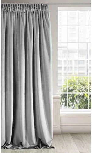 Naktinė užuolaida iš minkšto aksomo Eurofirany DIVA LINE RIA 140X270 cm, juosta/ tunelis/ kabliukai, 300g/m2, spalva: plieno