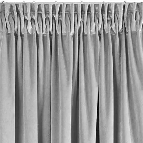 Naktinė užuolaida iš minkšto aksomo Eurofirany DIVA LINE RIA 140X270 cm, juosta/ tunelis/ kabliukai, 300g/m2, spalva: plieno
