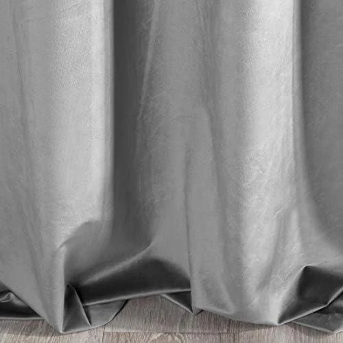 Naktinė užuolaida iš minkšto aksomo Eurofirany DIVA LINE RIA 140X270 cm, juosta/ tunelis/ kabliukai, 300g/m2, spalva: plieno
