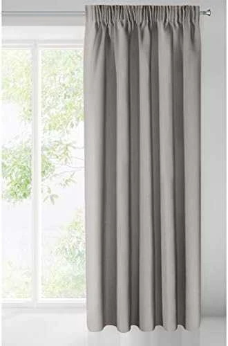 Eurofirany DESIGN 91 Naktinė užuolaida iš lygaus užtemdančio audinio PARISA, 135X270 cm, juosta / tunelis / kabliukai, spalva: tamsiai pilka