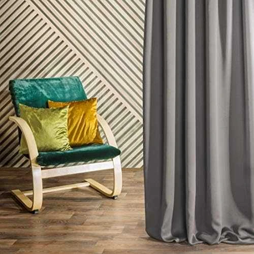 Eurofirany DESIGN 91 Naktinė užuolaida iš lygaus užtemdančio audinio PARISA, 135X270 cm, juosta / tunelis / kabliukai, spalva: tamsiai pilka