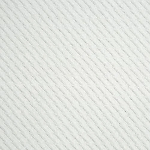 Eurofirany ELIZA Minkšto aksomo naktinė užuolaida su smulkiu raštu, 140X250 cm, kilpos / žiedai, spalva: balta