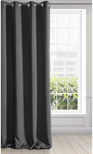 Eurofirany LOGAN blackout tipo temdanti naktinė užuolaida, 135X250 cm, kilpos / žiedai, spalva: juoda