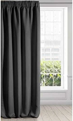 Eurofirany Užuolaida Logan Blackout juoda, juosta 135x270 cm