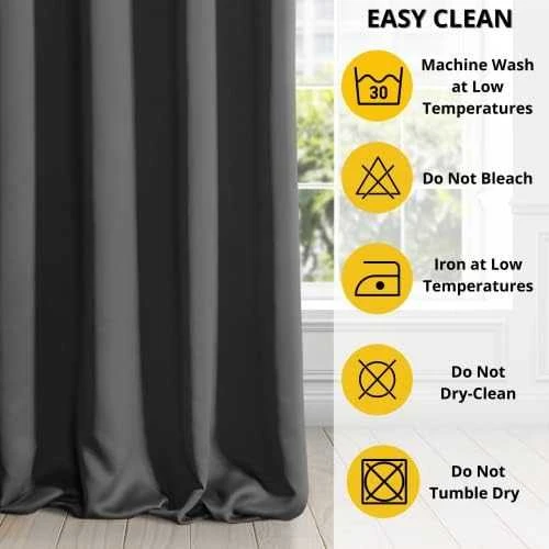 Eurofirany Užuolaida Logan Blackout juoda, juosta 135x270 cm