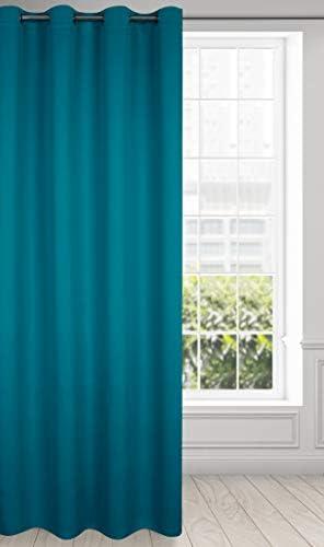 Eurofirany LOGAN blackout tipo temdanti naktinė užuolaida, 135X250 cm, kilpos / žiedai, spalva: turkio