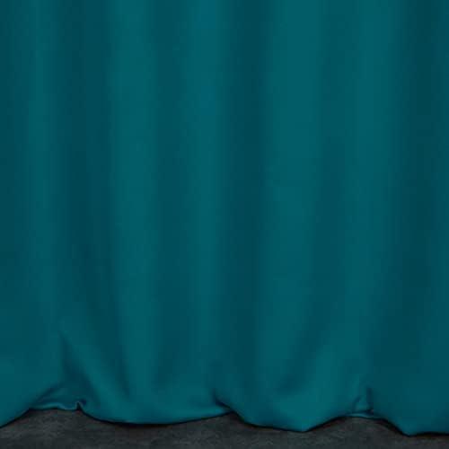 Eurofirany LOGAN blackout tipo temdanti naktinė užuolaida, 135X250 cm, kilpos / žiedai, spalva: turkio