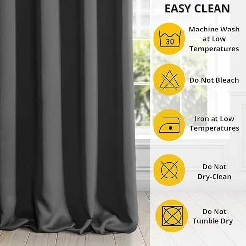 Eurofirany LOGAN blackout tipo temdanti naktinė užuolaida, 140X270 cm, kilpos / žiedai, spalva: juoda
