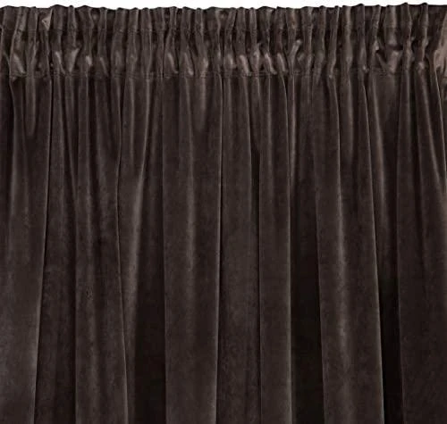 Naktinė užuolaida iš minkšto aksomo Eurofirany DIVA LINE RIA 140X270 cm, juosta/ tunelis/ kabliukai, 300g/m2, spalva: ruda