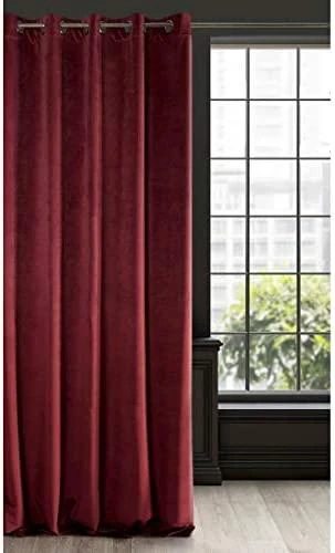 Eurofirany DIVA LINE RIA Minkšto aksomo naktinė užuolaida, 140X250 cm, kilpos / žiedai, spalva: bordo