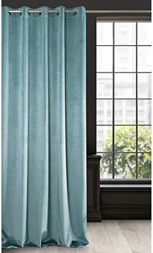 Eurofirany DIVA LINE RIA Minkšto aksomo naktinė užuolaida, 140X250 cm, kilpos / žiedai, spalva: mėlyna