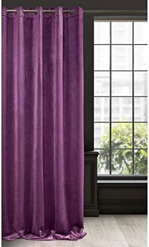 Eurofirany DIVA LINE RIA Minkšto aksomo naktinė užuolaida, 140X250 cm, kilpos / žiedai, spalva: violetinė