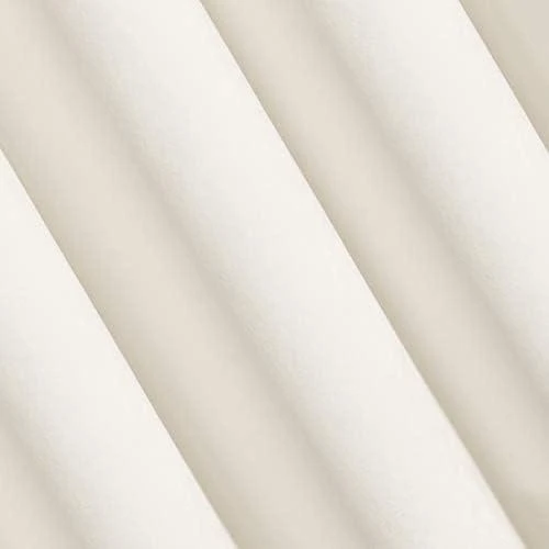Eurofirany DIVA LINE RIA Minkšto aksomo naktinė užuolaida, 140X250 cm, kilpos / žiedai, spalva: kreminė