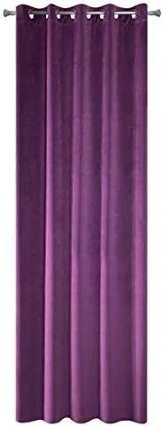 Eurofirany DIVA LINE RIA Minkšto aksomo naktinė užuolaida, 140X250 cm, kilpos / žiedai, spalva: violetinė