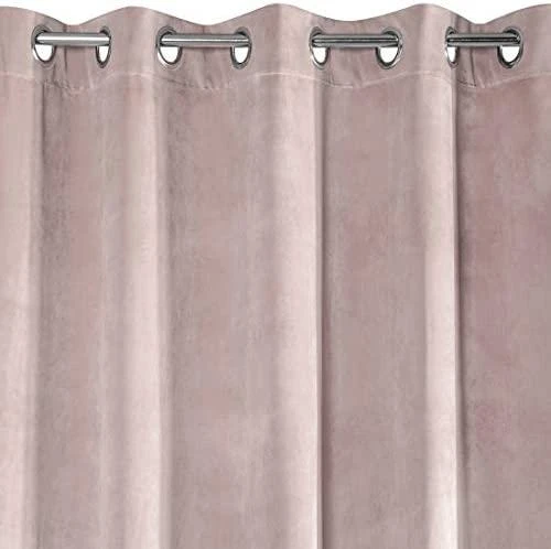 Eurofirany DIVA LINE RIA Minkšto aksomo naktinė užuolaida, 140X250 cm, kilpos / žiedai, spalva: pudros