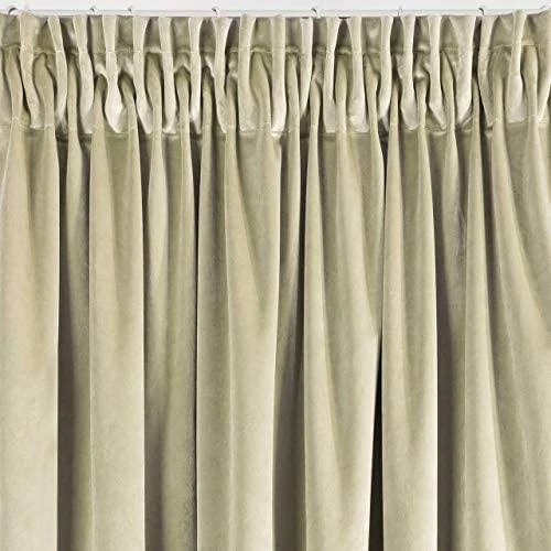 Naktinė užuolaida iš minkšto aksomo Eurofirany DIVA LINE RIA 140X270 cm, juosta/ tunelis/ kabliukai, 300g/m2, spalva: smėlio