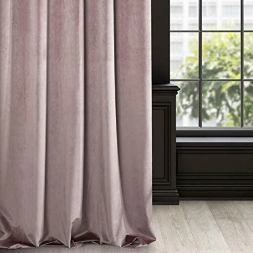 Eurofirany DIVA LINE RIA Minkšto aksomo naktinė užuolaida, 140X250 cm, kilpos / žiedai, spalva: pudros