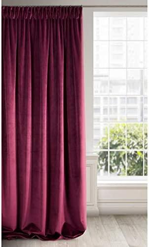 Naktinė užuolaida iš minkšto aksomo Eurofirany DIVA LINE RIA 140X270 cm, juosta/ tunelis/ kabliukai, 300g/m2, spalva: bordo