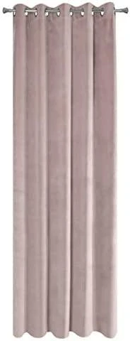 Eurofirany DIVA LINE RIA Minkšto aksomo naktinė užuolaida, 140X250 cm, kilpos / žiedai, spalva: pudros