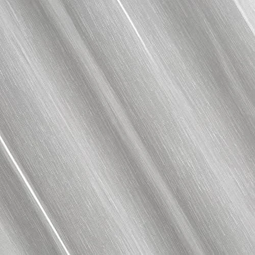 Eurofirany Subtilios lietaus tekstūros poliesterio užuolaida su metaliniais žiedais, 350x250 cm, šviesą filtruojanti langų danga, modernus eko stiliaus namų dekoras, dieninė užuolaida svetainei Dieninės užuolaidos