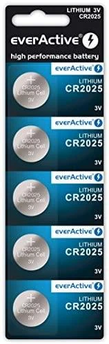 EverActive CR2025 3V baterijų pakuotė