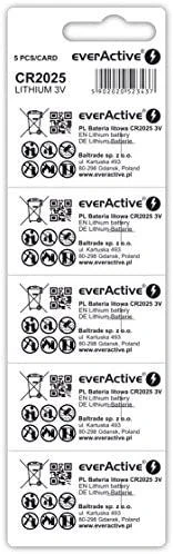 EverActive CR2025 3V baterijų pakuotė, 5 vnt.