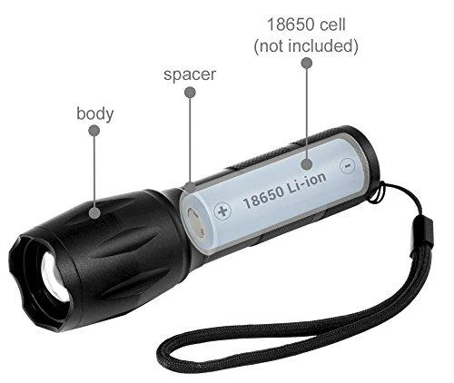 LED žibintas - everActive FL-600 600 liumenų aliuminis IPX4 atsparus vandeniui