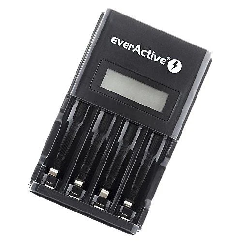 everActive automatinis AA/AAA elementų įkroviklis su LCD ekranu NC-450 Juodas