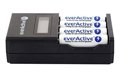 everActive automatinis AA/AAA elementų įkroviklis su LCD ekranu NC-450 Juodas