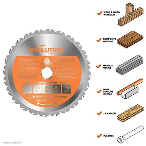 Pjovimo diskas Evolution EVO-210-MULTI; 210 mm; Z24