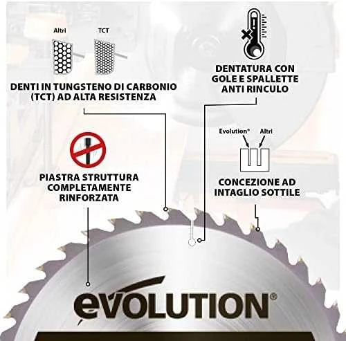 Pjovimo diskas Evolution FW255TCT-60; 255 mm; Z60