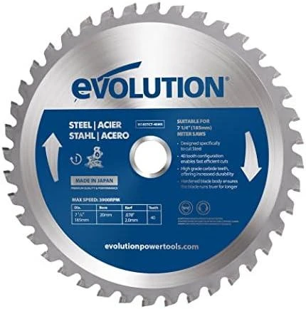 Evolution TCT pjovimo diskas skirtas 185 mm plienui pjauti (EVO-185-40-S)