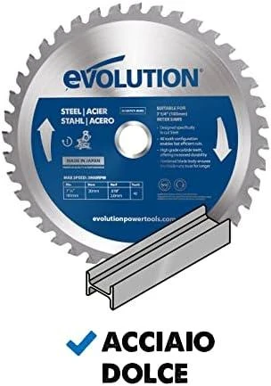 Evolution TCT pjovimo diskas skirtas 185 mm plienui pjauti (EVO-185-40-S)