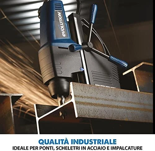 Stacionarus gręžtuvas Evolution EVO42; 1-5/8''; 1200 W; elektrinis; magnetinis