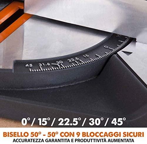 Evolution Power Tools kombinuota skersavimo pjūklas 1200 W 210 mm, R210CMS modelis, pjovimo kampai 45°, komplekte TCT diskas