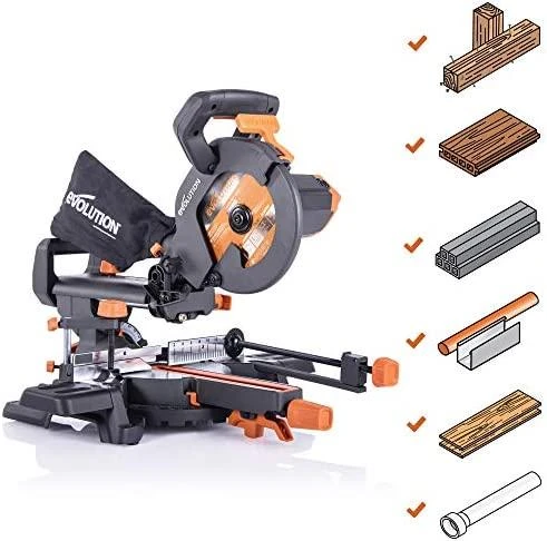 Evolution R210SMS PLUS 1500 W 210 mm kampinis pjūklas
