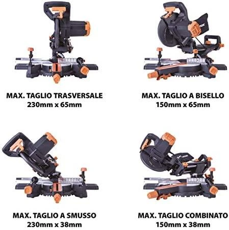 Evolution R210SMS PLUS 1500 W 210 mm kampinis pjūklas
