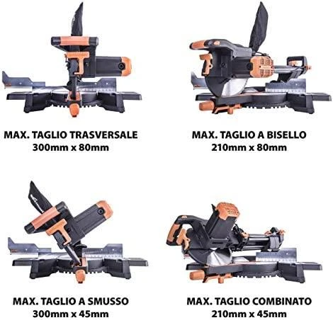 Skersinio pjovimo staklės Evolution R255SMSP; 255 mm; 2000 W